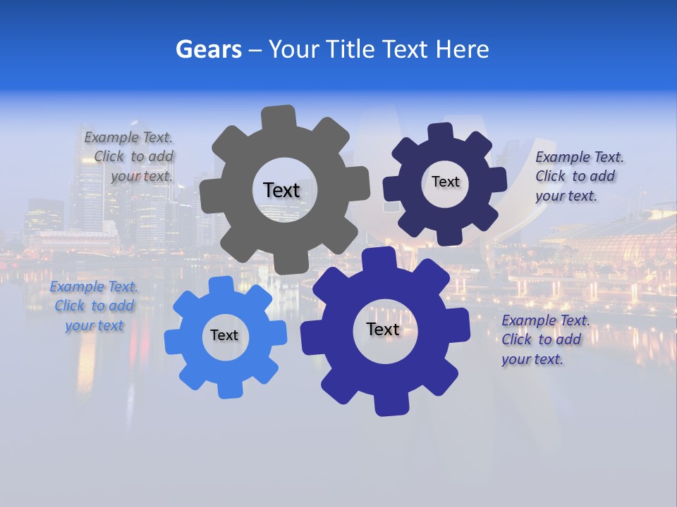 Cityscape Famous Dusk PowerPoint Template