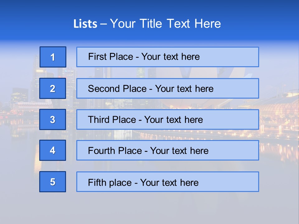Cityscape Famous Dusk PowerPoint Template