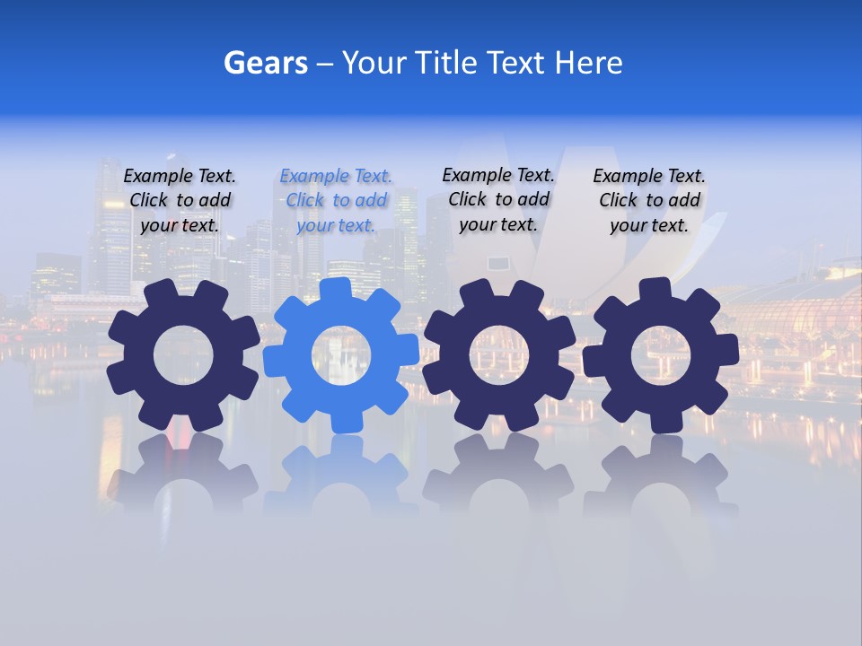 Cityscape Famous Dusk PowerPoint Template