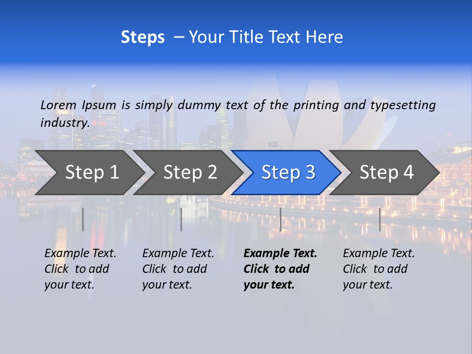 Cityscape Famous Dusk PowerPoint Template