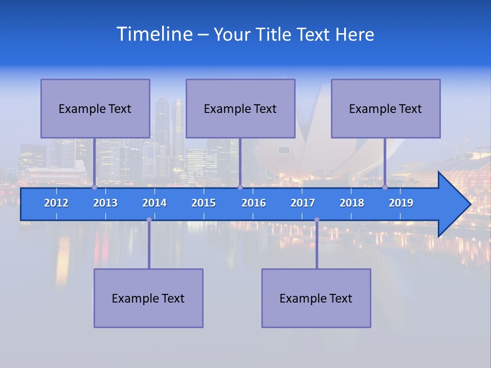Cityscape Famous Dusk PowerPoint Template