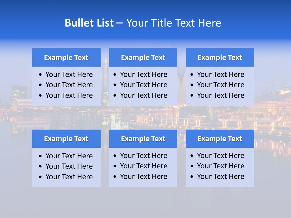 Cityscape Famous Dusk PowerPoint Template