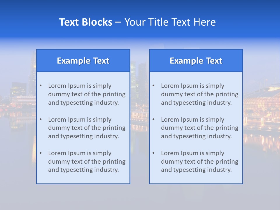 Cityscape Famous Dusk PowerPoint Template
