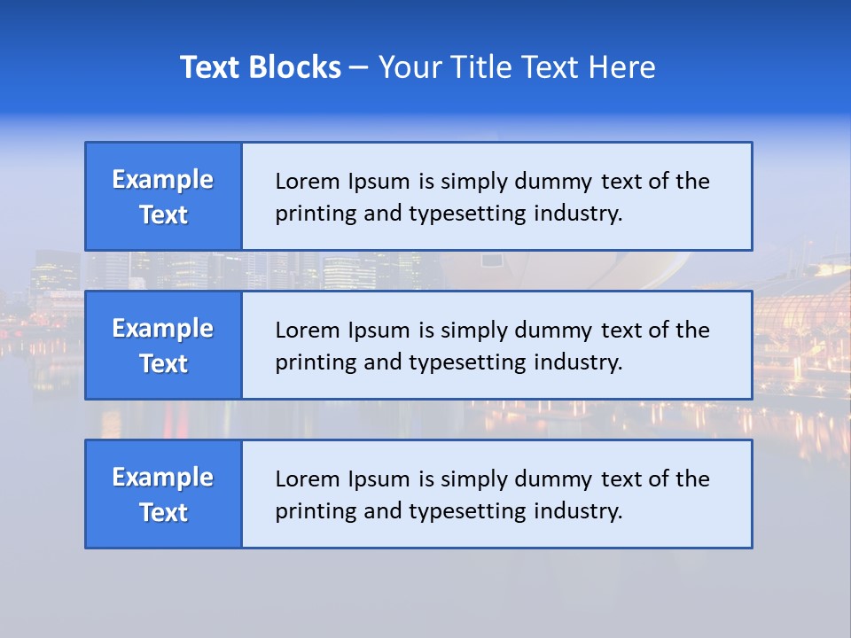 Cityscape Famous Dusk PowerPoint Template