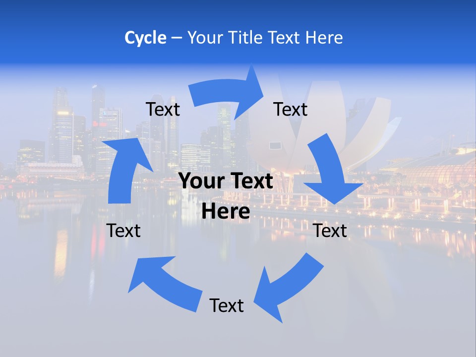 Cityscape Famous Dusk PowerPoint Template