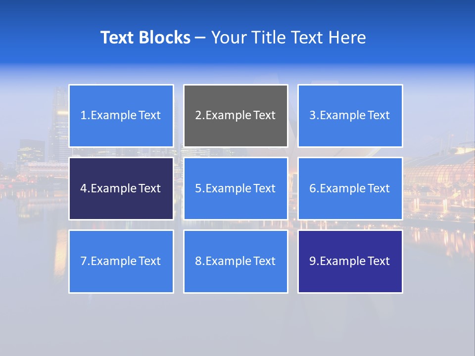 Cityscape Famous Dusk PowerPoint Template