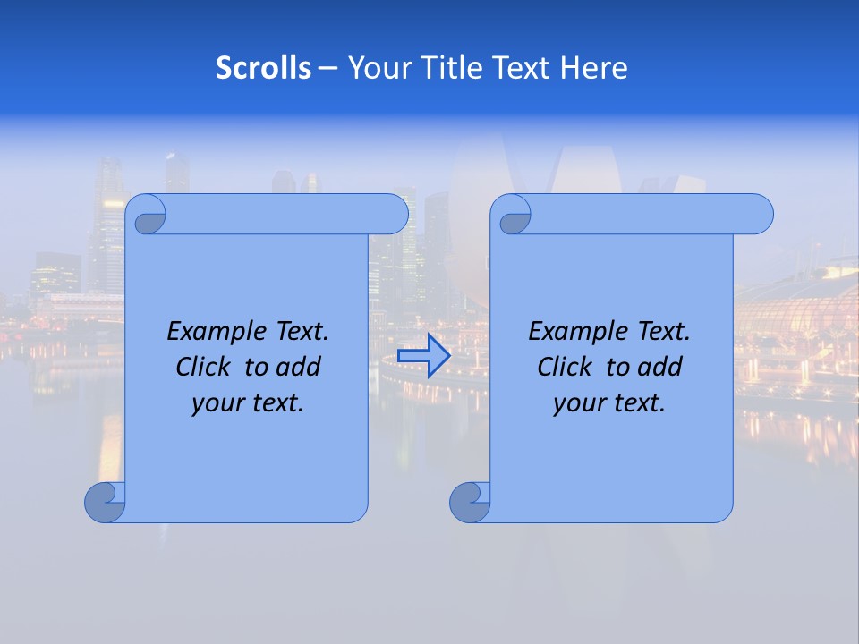 Cityscape Famous Dusk PowerPoint Template