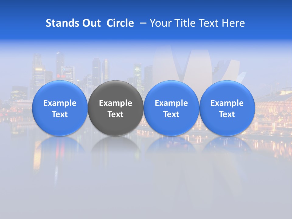 Cityscape Famous Dusk PowerPoint Template
