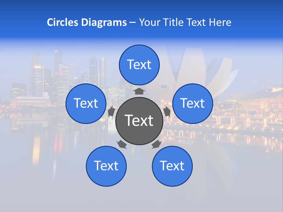 Cityscape Famous Dusk PowerPoint Template