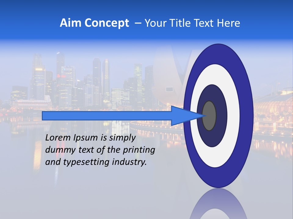 Cityscape Famous Dusk PowerPoint Template