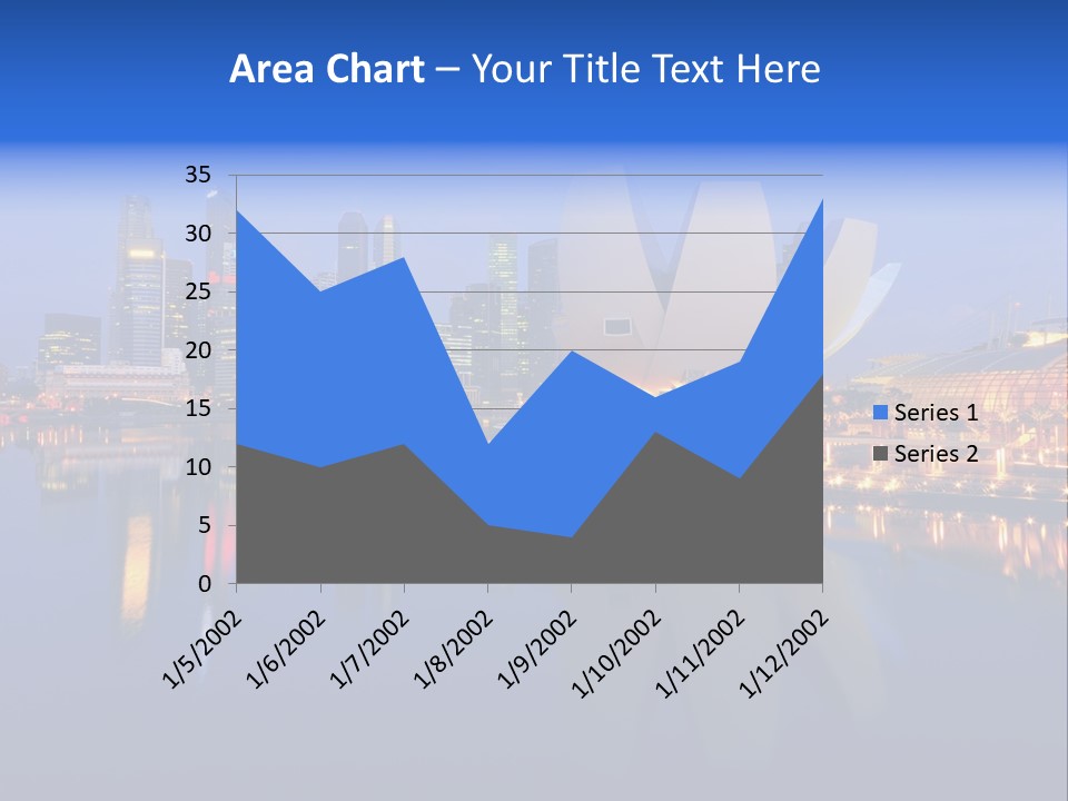 Cityscape Famous Dusk PowerPoint Template