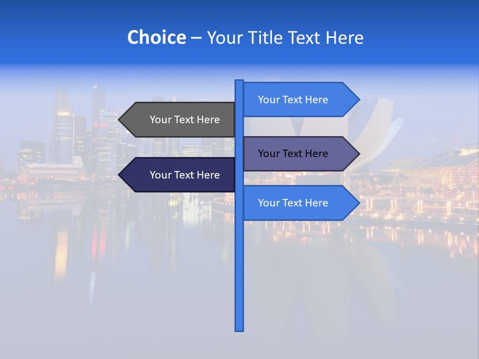 Cityscape Famous Dusk PowerPoint Template