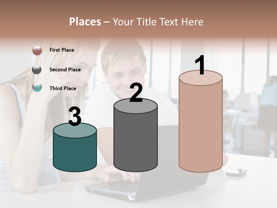 Face Casual Caucasian PowerPoint Template