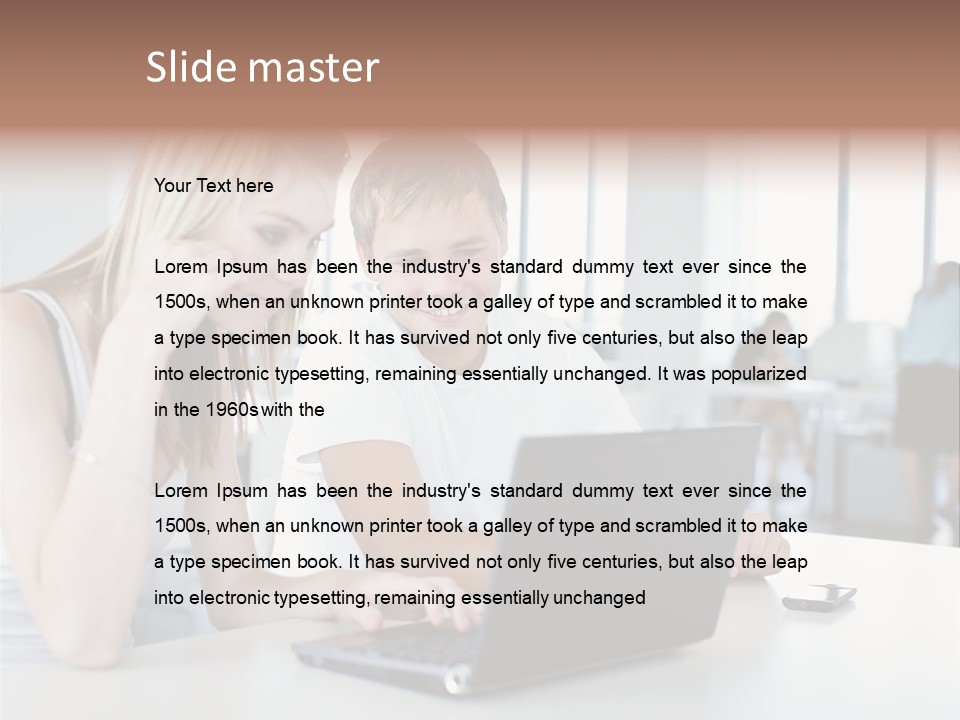 Face Casual Caucasian PowerPoint Template