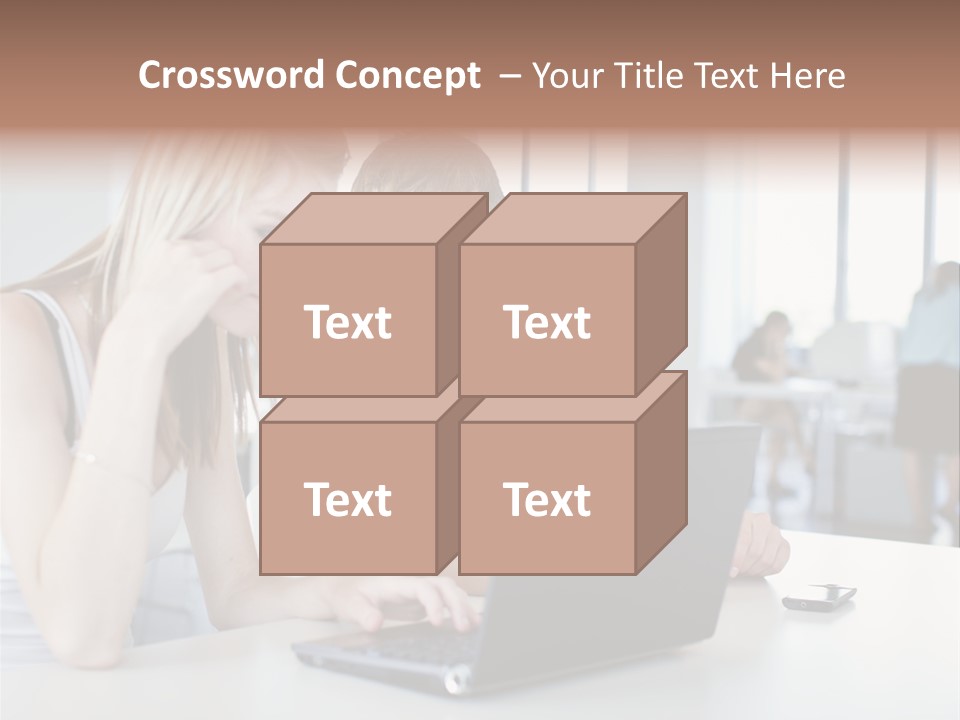 Face Casual Caucasian PowerPoint Template