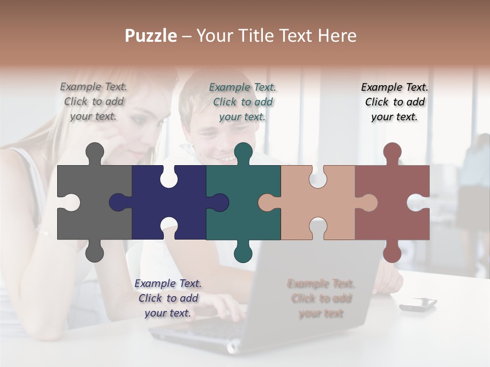 Face Casual Caucasian PowerPoint Template