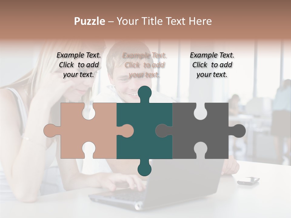 Face Casual Caucasian PowerPoint Template