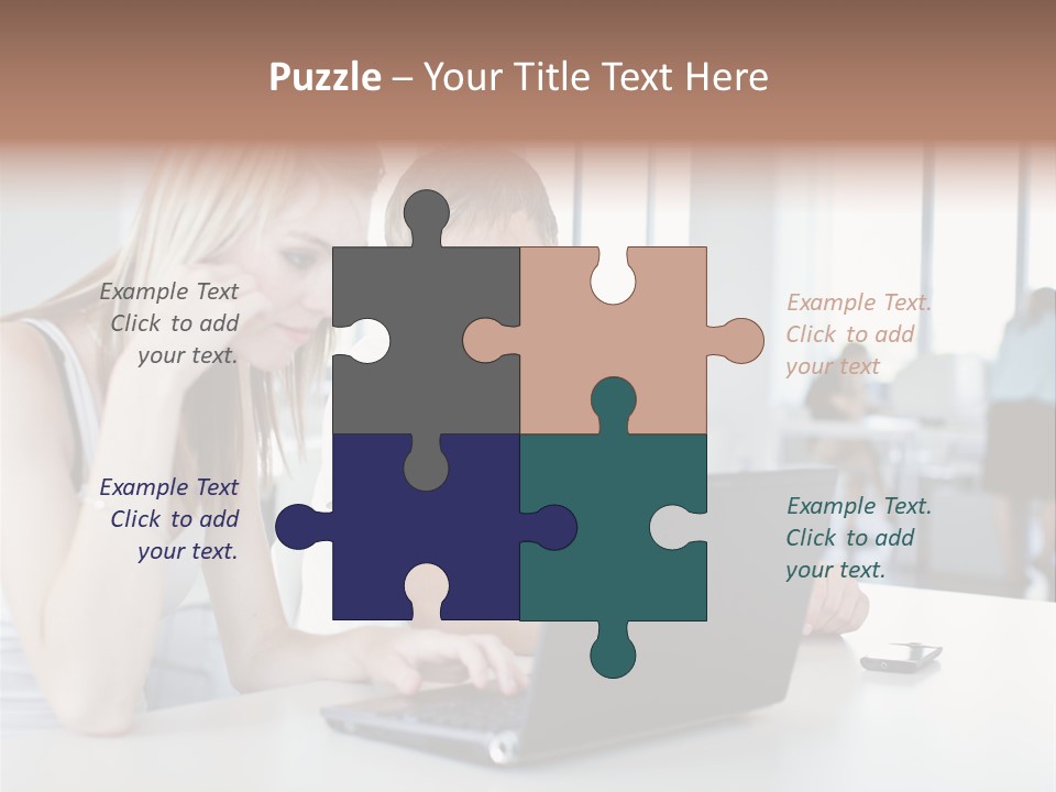 Face Casual Caucasian PowerPoint Template