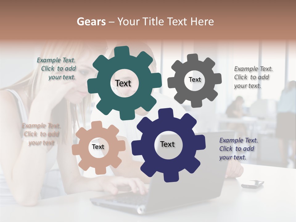 Face Casual Caucasian PowerPoint Template