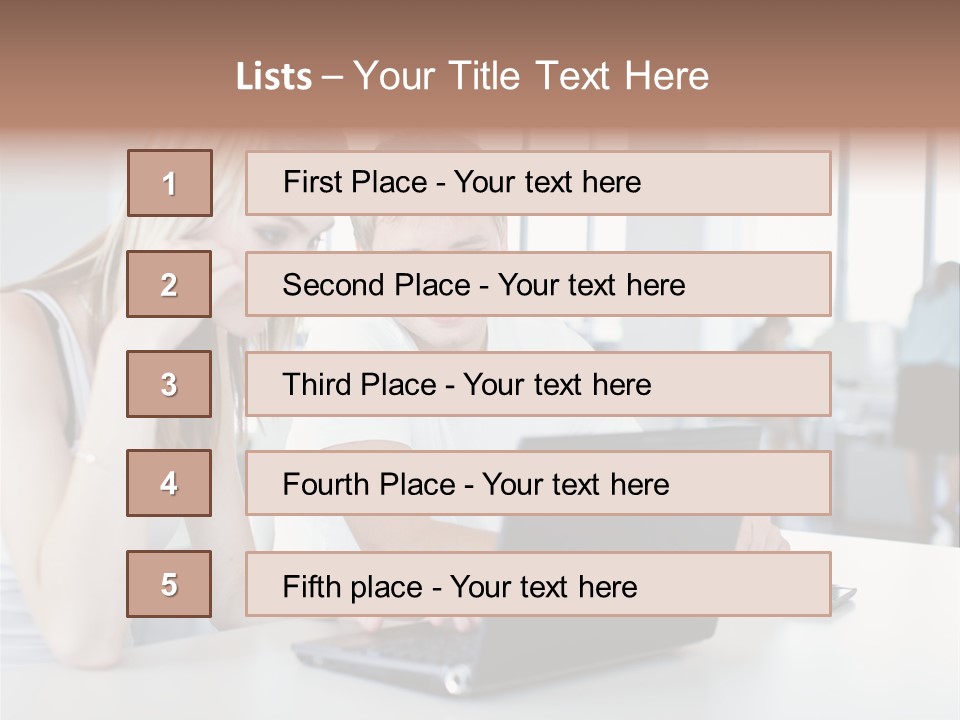 Face Casual Caucasian PowerPoint Template