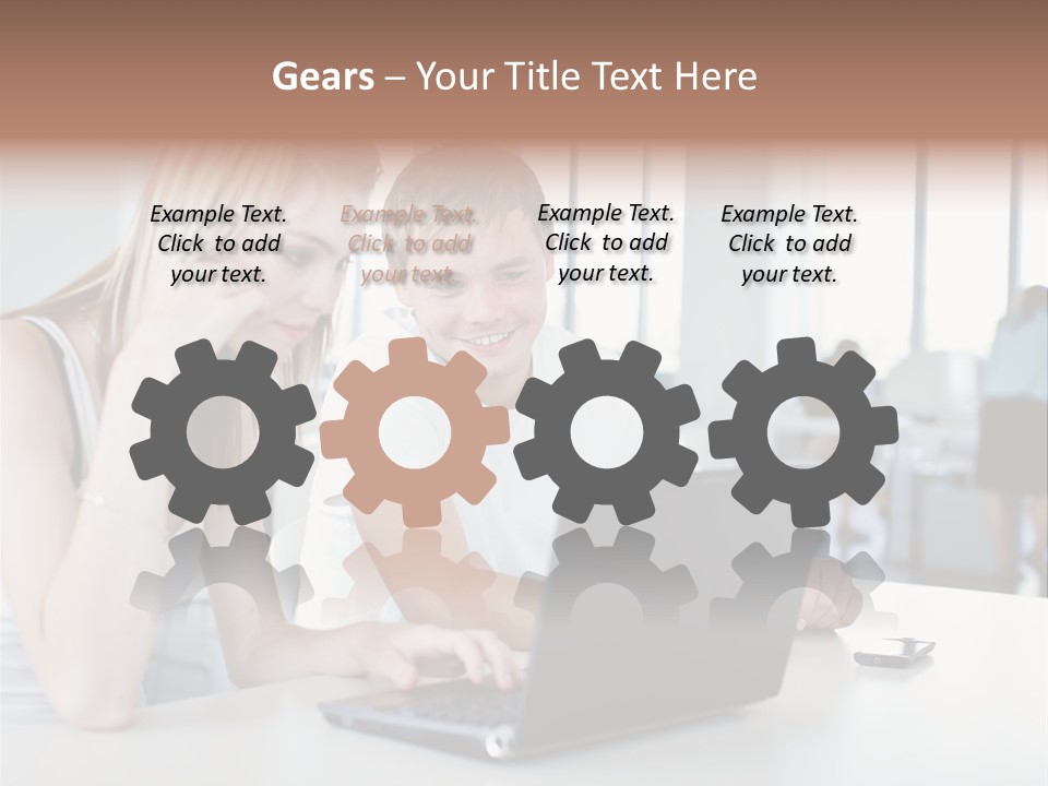 Face Casual Caucasian PowerPoint Template