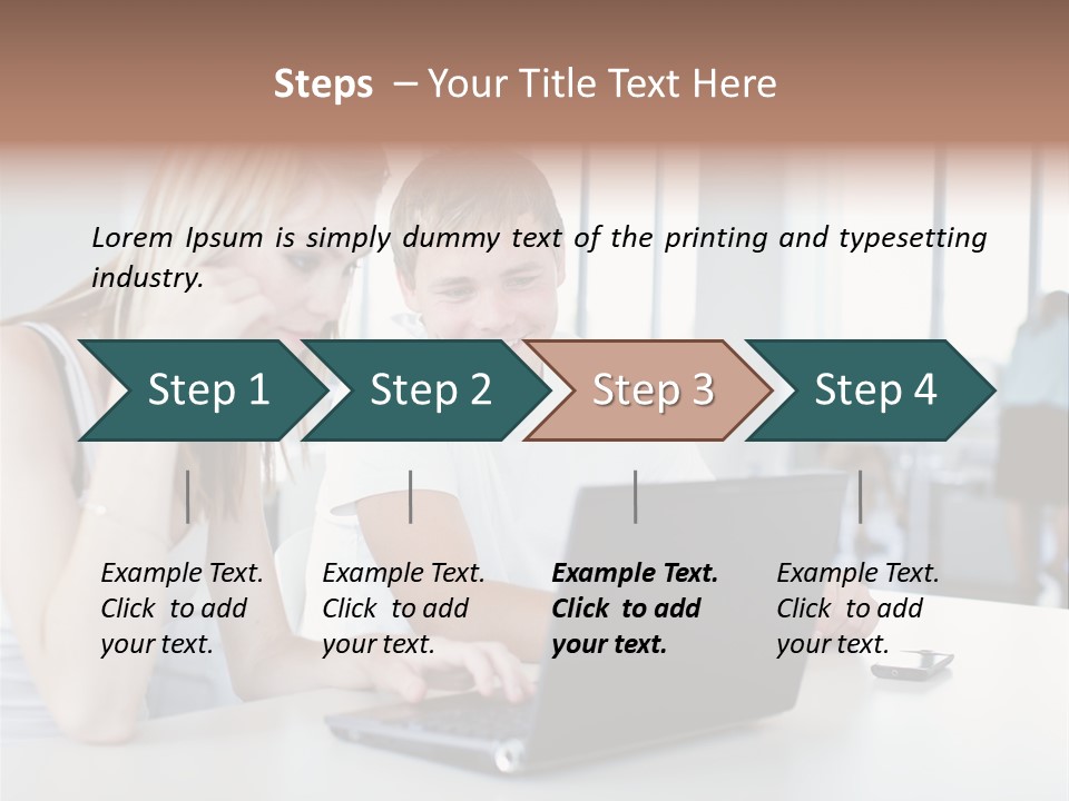 Face Casual Caucasian PowerPoint Template