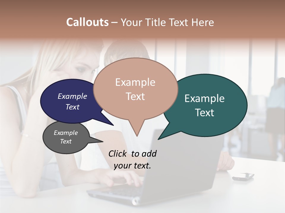 Face Casual Caucasian PowerPoint Template