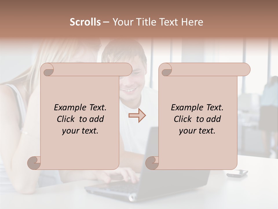 Face Casual Caucasian PowerPoint Template