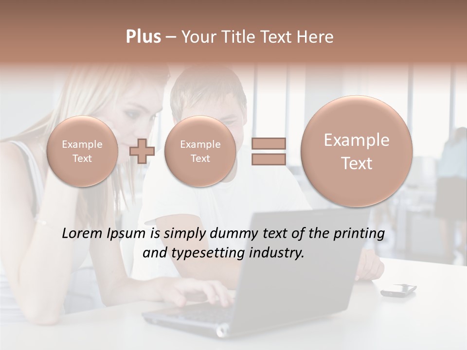 Face Casual Caucasian PowerPoint Template