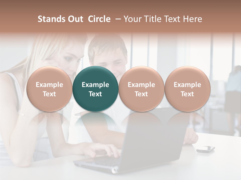 Face Casual Caucasian PowerPoint Template