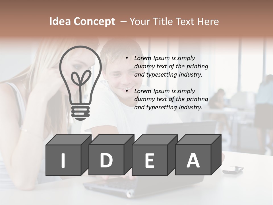 Face Casual Caucasian PowerPoint Template