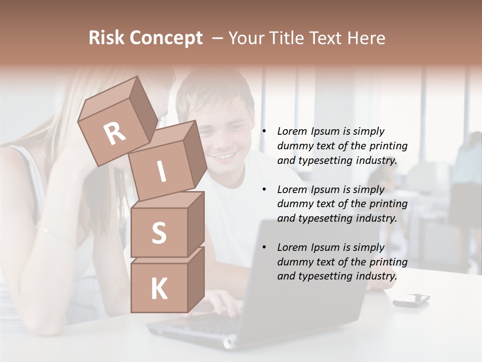 Face Casual Caucasian PowerPoint Template