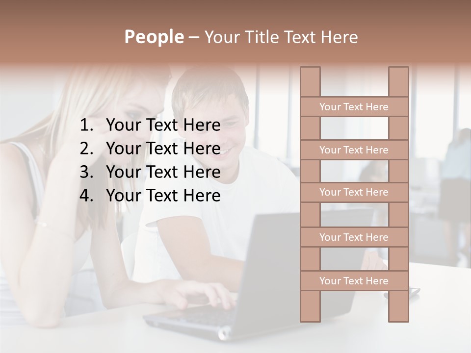 Face Casual Caucasian PowerPoint Template