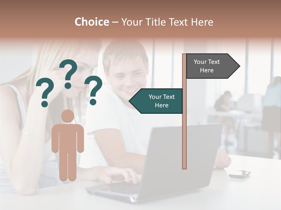 Face Casual Caucasian PowerPoint Template