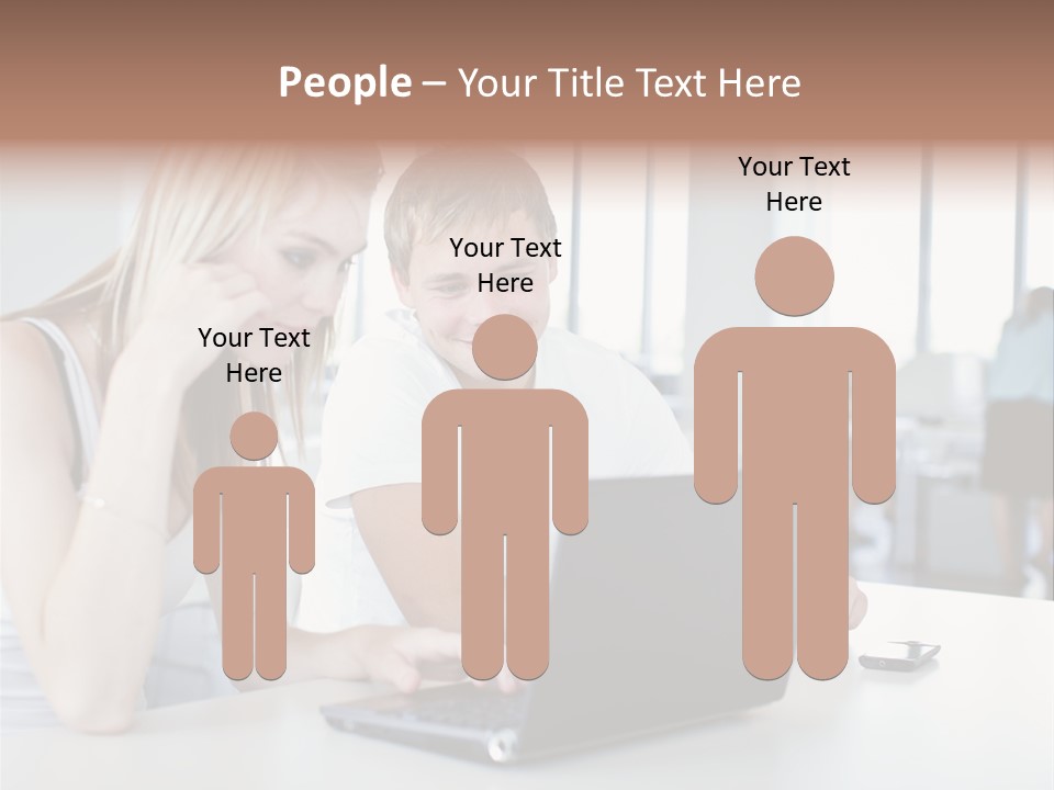 Face Casual Caucasian PowerPoint Template