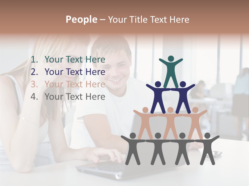 Face Casual Caucasian PowerPoint Template