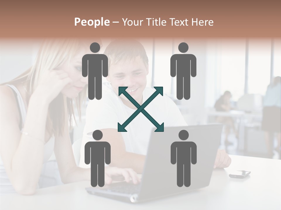 Face Casual Caucasian PowerPoint Template