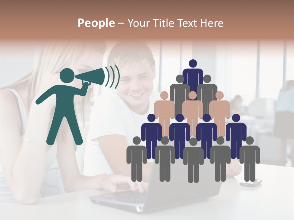 Face Casual Caucasian PowerPoint Template