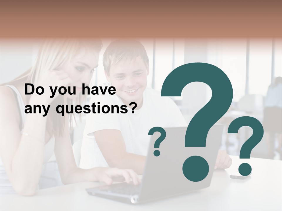 Face Casual Caucasian PowerPoint Template