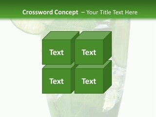 Beverage Cubes Glass PowerPoint Template
