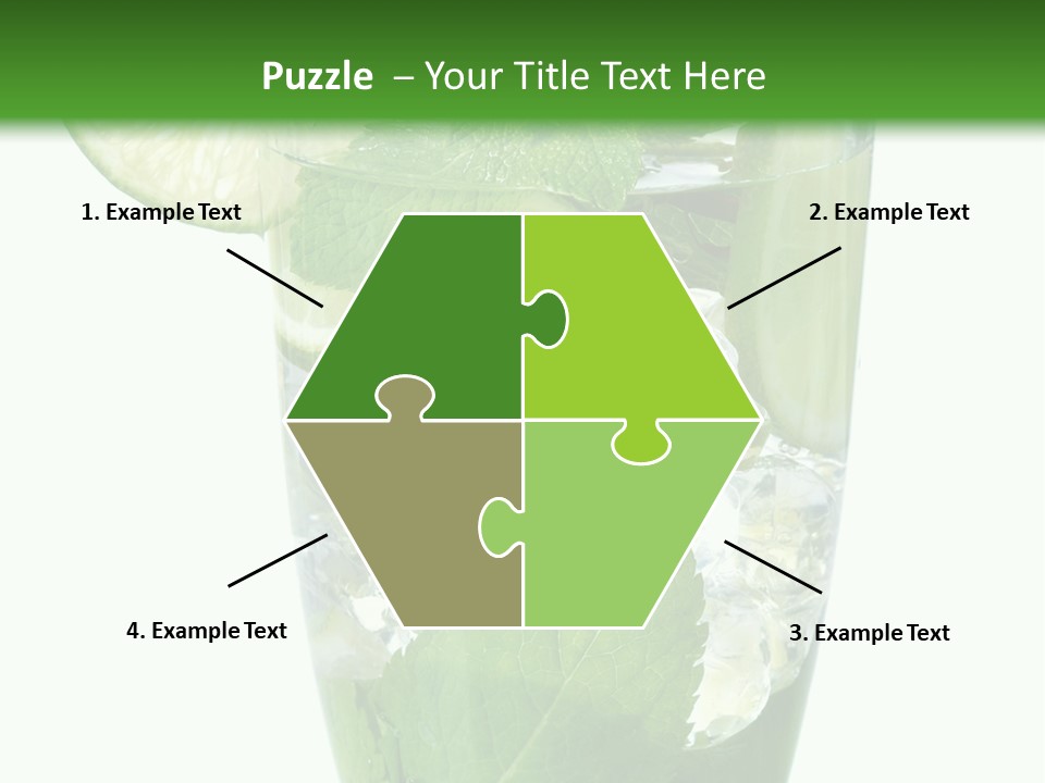 Beverage Cubes Glass PowerPoint Template