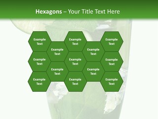 Beverage Cubes Glass PowerPoint Template