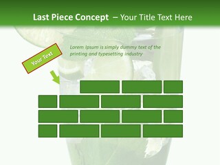 Beverage Cubes Glass PowerPoint Template