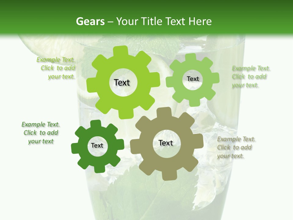 Beverage Cubes Glass PowerPoint Template