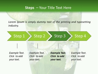 Beverage Cubes Glass PowerPoint Template