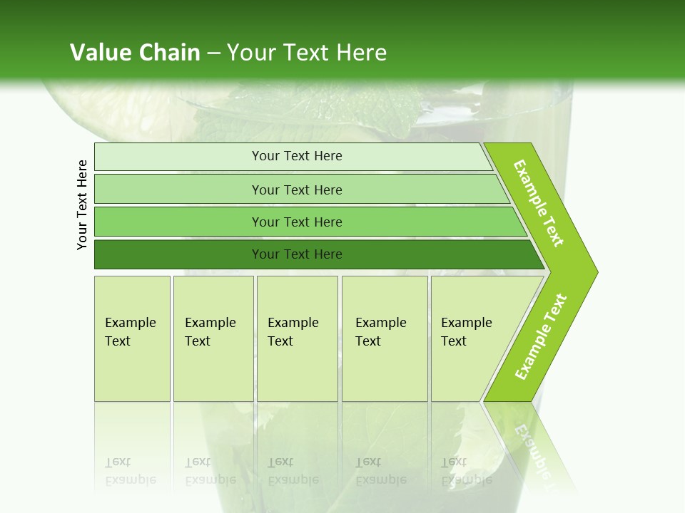 Beverage Cubes Glass PowerPoint Template