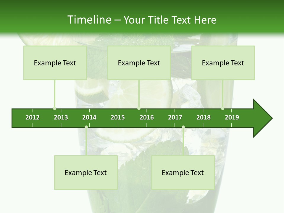Beverage Cubes Glass PowerPoint Template