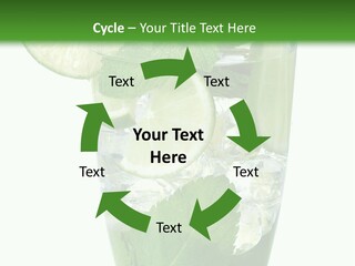 Beverage Cubes Glass PowerPoint Template