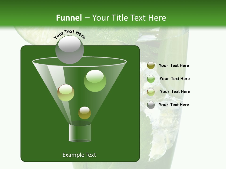 Beverage Cubes Glass PowerPoint Template
