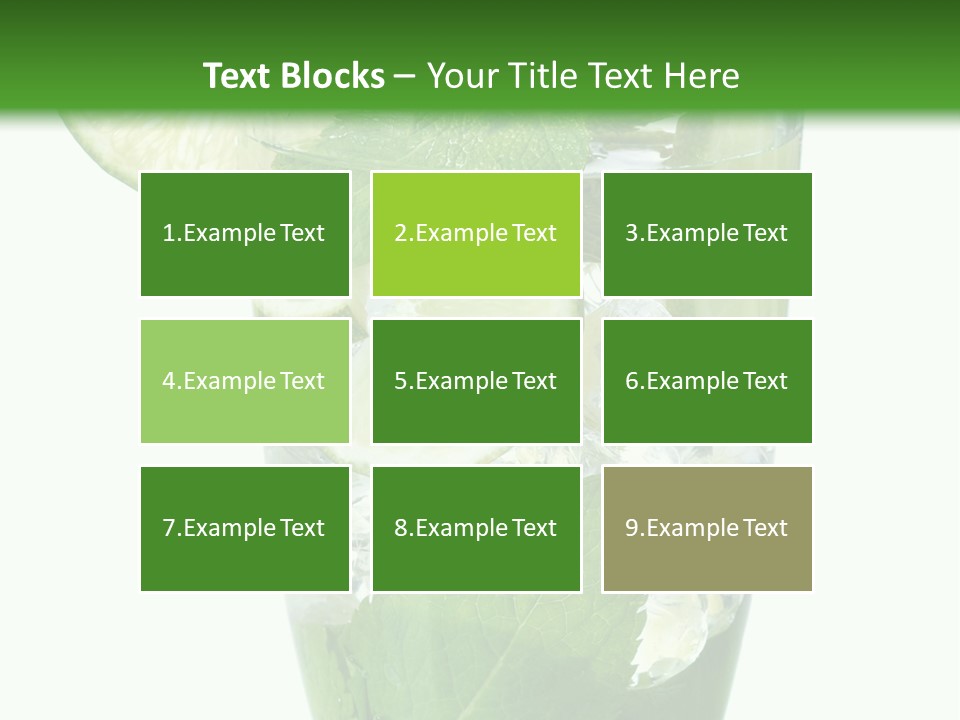 Beverage Cubes Glass PowerPoint Template